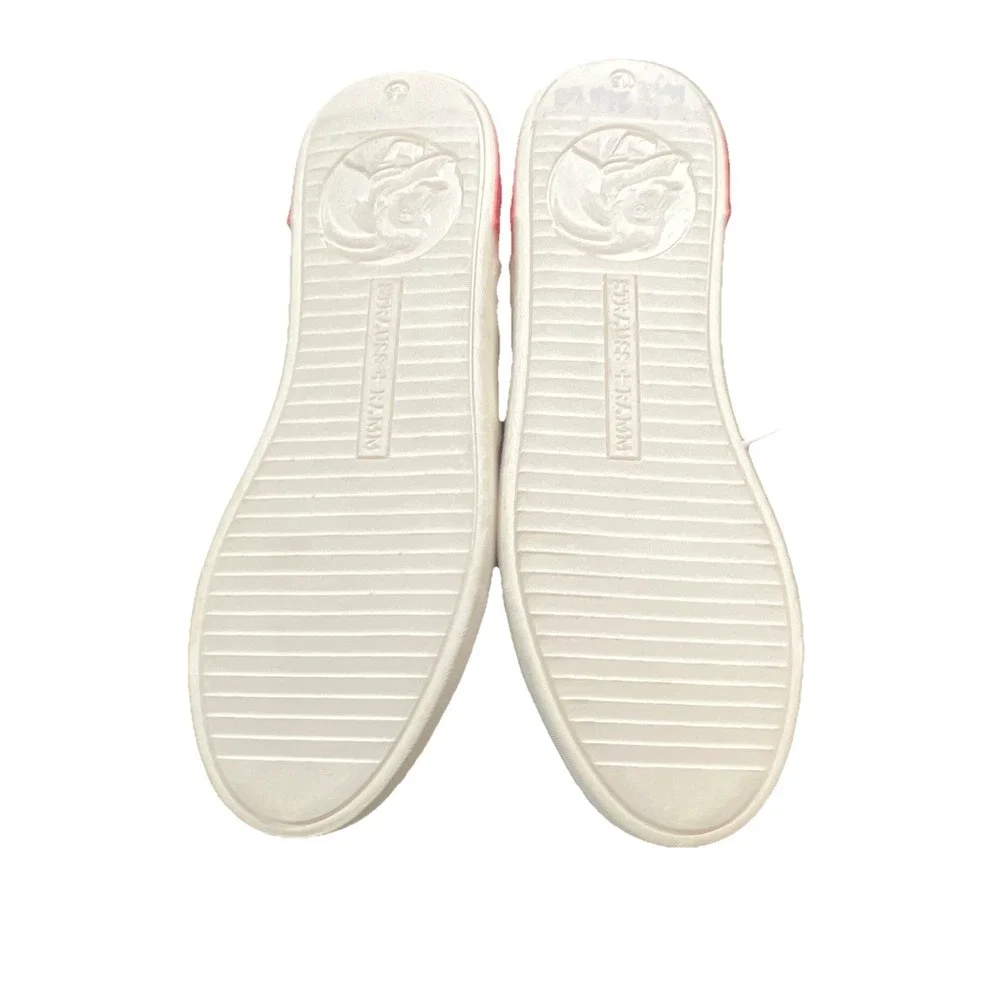18N23/STRAUSS+RAMM The Chukka-E White Red‎ Canvas Chukka Sneakers Men's US 11.5